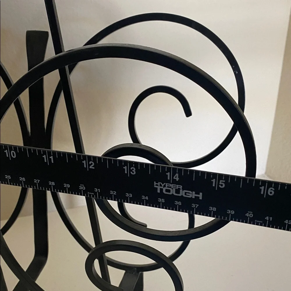 Elegant Black Vintage Wrought Iron Magazine Stand. Butterfly Design.